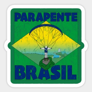 Parapente Brasil - Paraglide Brazil - Grunge Sticker